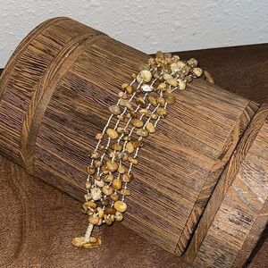 Jasper polished earth tone 6 strand Bracelet